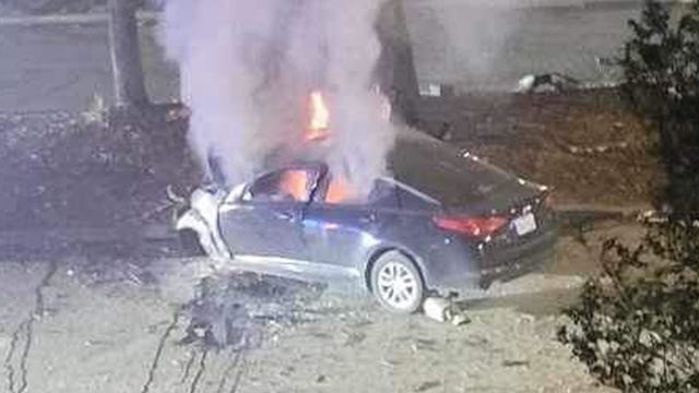 Houston crime: Juvenile hospitalized after police chase ends with burning car