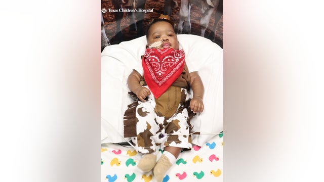 Babies in Texas Children's NICU dress up during Houston Livestock Show and Rodeo