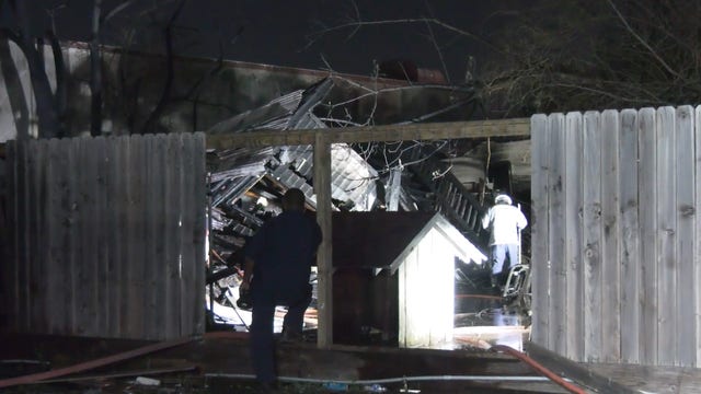 Houston fire: Man dies after becoming trapped inside shed, officials say