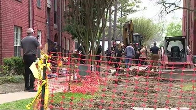 10-foot trench traps 2 people at Houston apartment complex