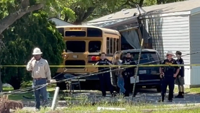 School bus crashes into La Marque home; bus driver, teen injured in crash