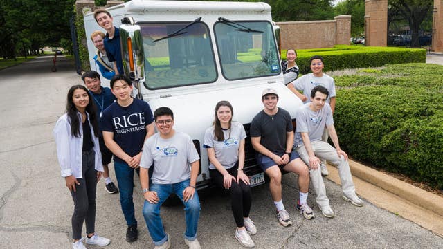 Rice University students convert 1997 van into electric vehicle