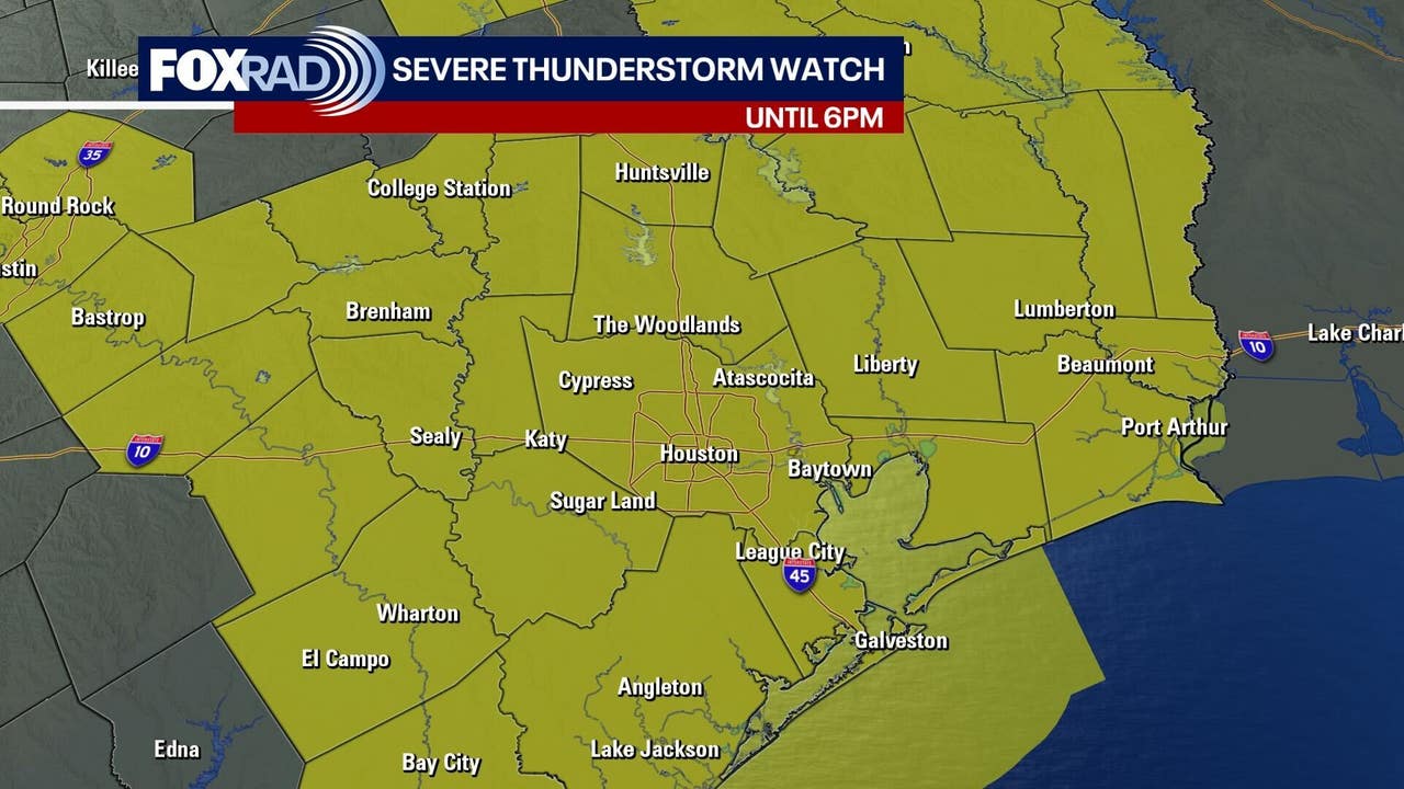 Severe Thunderstorm Warning Issued for Houston