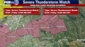 Houston weather: Severe Thunderstorm Watch issued for counties north of Houston-area