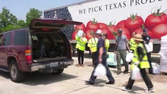 Houston storms: Distribution centers open for food, water on Saturday