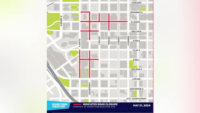 Houston storm: Additional road, sidewalk closures announced for downtown Houston