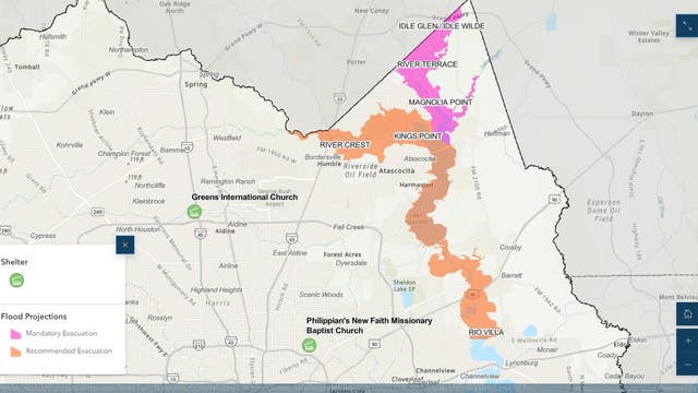 Harris County evacuation map: Residents along San Jacinto River urged to take action