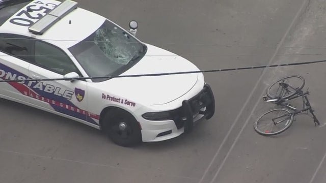 Harris County deputy cruiser involved in collision with bicyclist