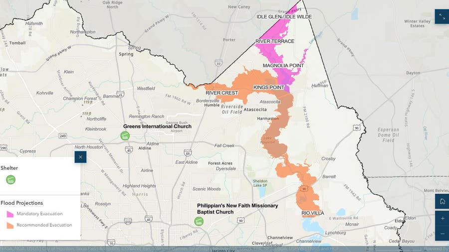 Harris County evacuation map: Residents along San Jacinto River urged to take action