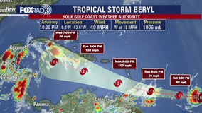 Tropical Storm Beryl forms in Atlantic, forecast to become hurricane