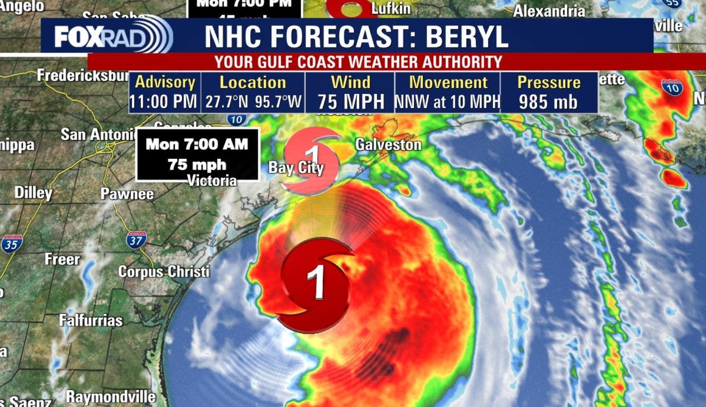 Hurricane Beryl makes landfall in Texas