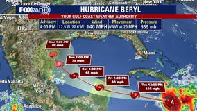 Hurricane Beryl tracker: Updates, projected path, location on Wednesday