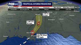 Hurricane Francine | Storm continued to move inland towards Tennessee