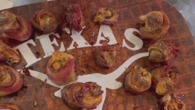 Bacon-wrapped sausage cups: FOX Family Feast