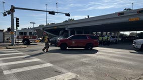 Harris County Beltway 8 crash: Cement truck falls from overpass; 1 dead