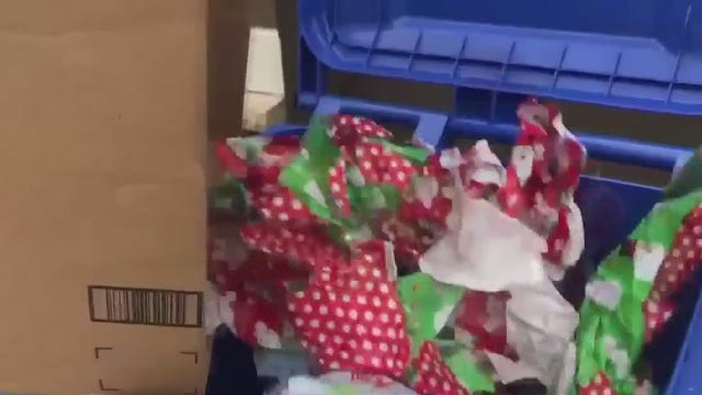 Much of your holiday trash can be recycled