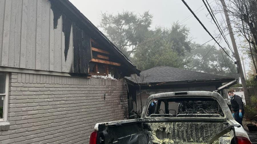 Houston fire: Body found in burned pickup truck at home on Wickersham