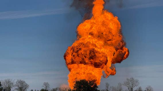 Wharton County pipeline fire near Highway 90, CR 270
