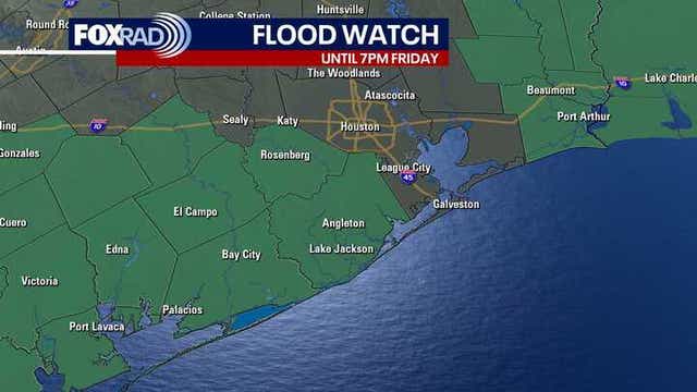 Houston weather: Flood Watch continues through Friday, expect storms and showers