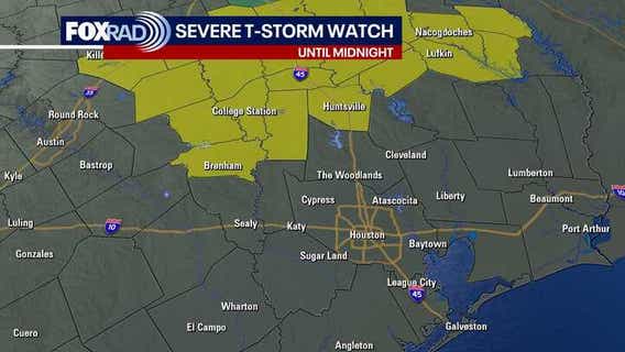 Houston weather: Severe T-Storm Watch replaces Tornado Watch; rain chances overnight
