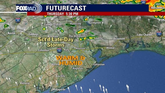 Houston weather: Scattered rain Thursday afternoon; Storm Alert Day on Friday