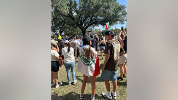 Anti-ICE protest in Houston; rally remains peaceful with hundreds of demonstrators