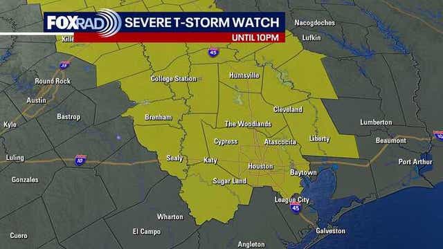 Houston weather: Severe Thunderstorm Watch until Sunday night