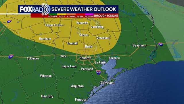 Houston weather: Severe thunderstorms possible