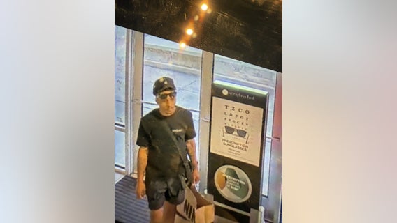 Tattooed theft suspect sought in nearly $1,000 sunglasses heist