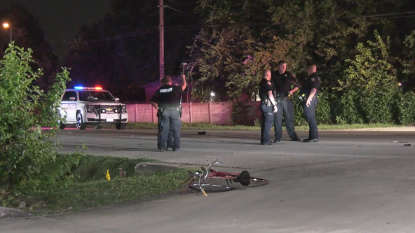 Two bicyclists were hit by two vehicle in Harris County, leaving one dead