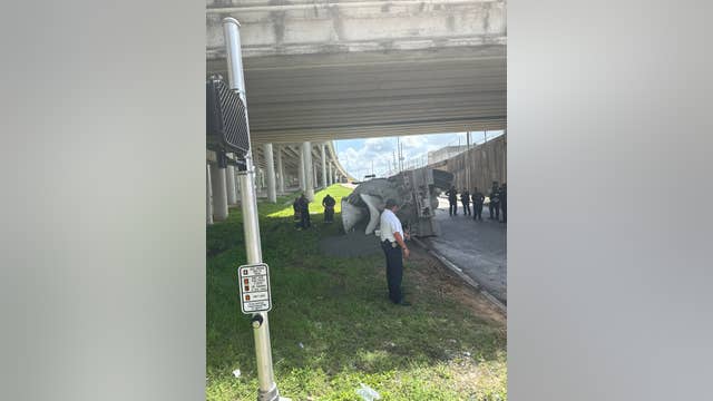 North Harris County: Cement truck rollover shuts down exit ramp to FM 1960; elderly man injured, officials say