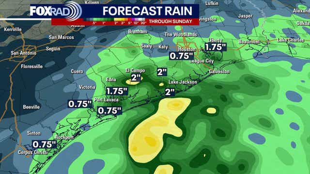Houston weather: Downpours possible this weekend across the Houston area