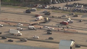 US-290 crash: 18-wheeler loses load of bricks, at least 2 injured