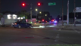 Houston dirt bike crash on Airline: Driver lost control after hitting pothole, police say