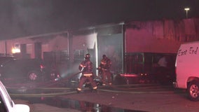 Channelview commercial fire along I-10 leaves man in critical condition