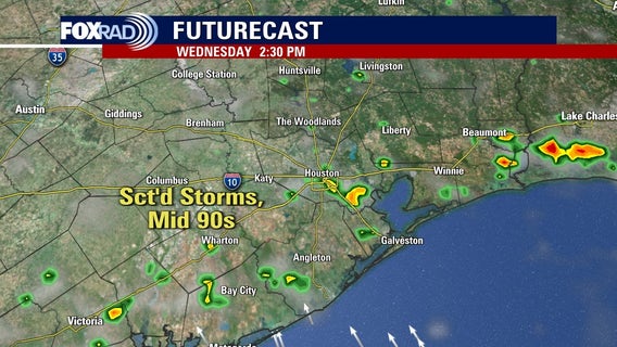 Houston weather: Showers possible on Wednesday afternoon