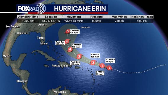 Tracker: Hurricane Erin forms in Atlantic: Path, impacts