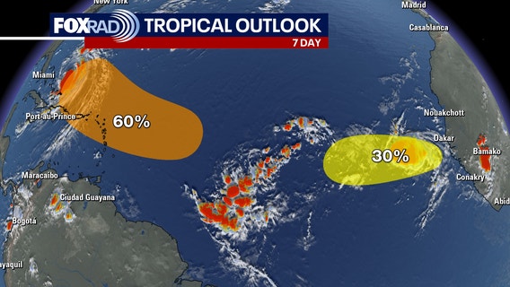 2 tropical waves in the Atlantic: Tuesday updates, radar, chances of development