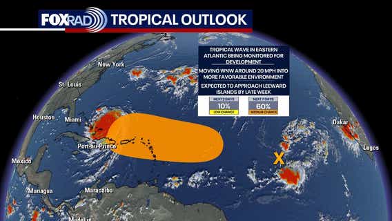 Tropical wave in the Atlantic: NHC increases chance of formation