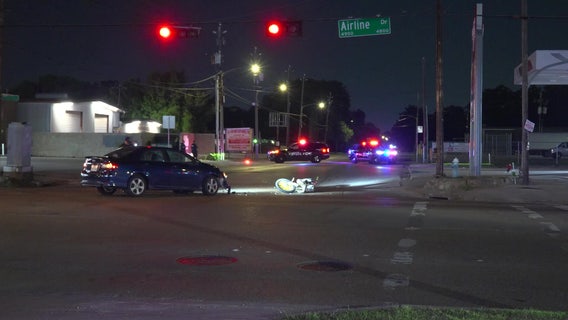 Houston dirt bike crash on Airline: Driver lost control after hitting pothole, police say
