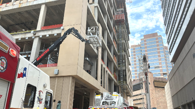 Houston Medical Center: Person rescued after falling about 15 feet at construction site
