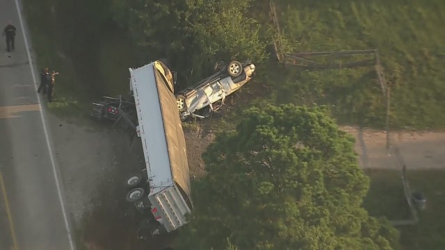 Katy Hockley crash: Motorcyclist dead; 18-wheeler, truck flipped in ditch