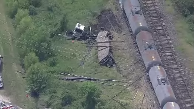 Crosby crash involving train, 18-wheeler; traffic diverted toward Highway 90