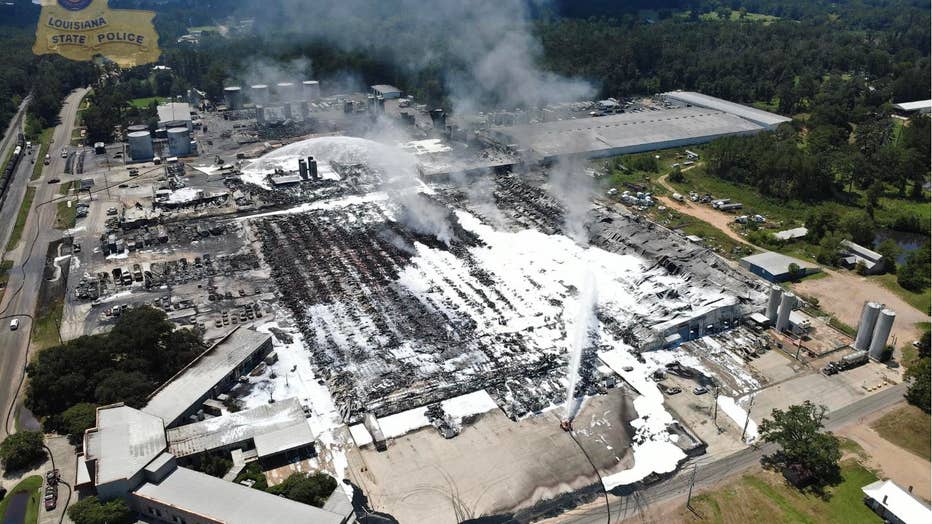 Louisiana explosion: Fire 90% contained at Roseland manufacturing plant; evacuation order stands Louisiana explosion: Fire 90% contained at Roseland manufacturing plant; evacuation order stands