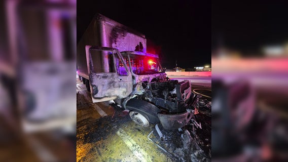 US-290 lanes closed after box truck catches fire from accelerant igniting: HCSO