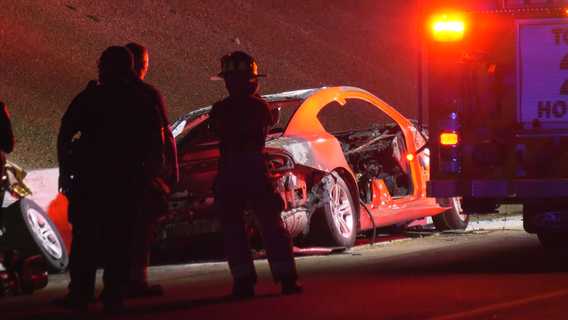 S Post Oak crash: Driver killed after vehicle slams into cement barricades