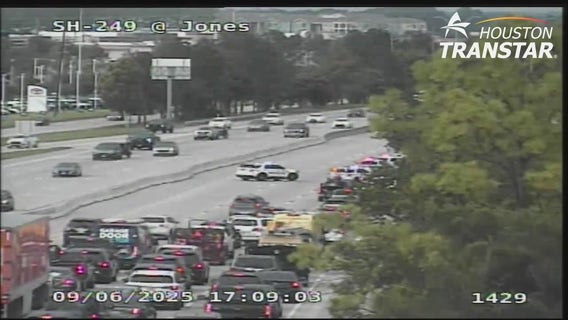 Woman crashes into Harris County deputy patrol vehicle, SH-249 lanes back open