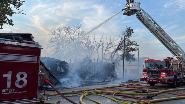 Milby Street fire: Firefighters battling building fire in East Houston