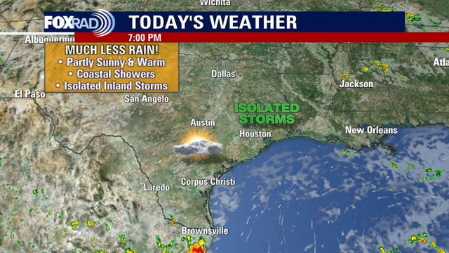 Houston weather forecast: Fewer storms today; hotter, drier trend follows