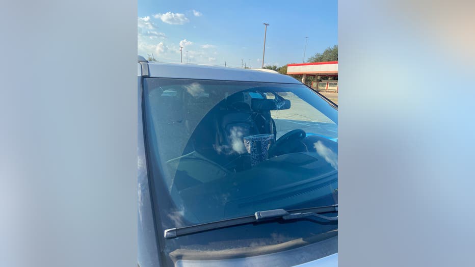 Damage left behind in a vandalism incident at the Park and Ride on W Little York and 290 Monday, Sept. 15